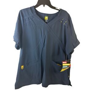 Wonder wink‎ plus scrub top 2x (20-22) navy new